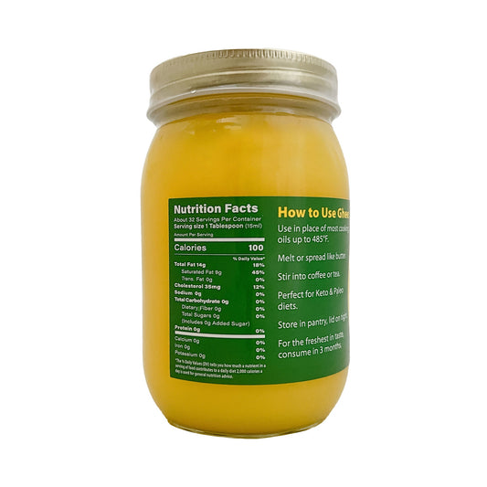 Domestic Grassfed Ghee 16oz - Homeland Harvest