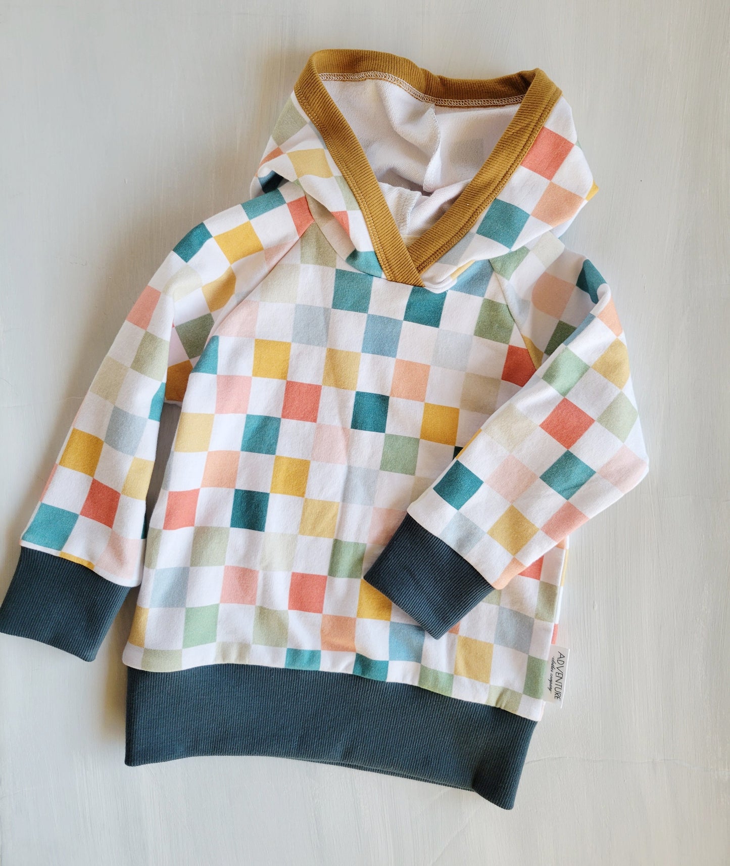 Kids Colorful Check hoodie - Homeland Harvest