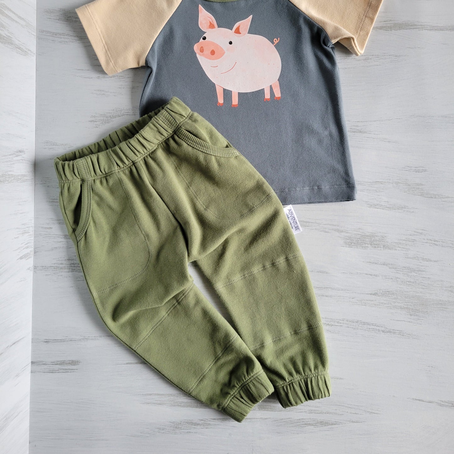 Kids Double Knee Sweats -Organic American Made Cotton - Homeland Harvest