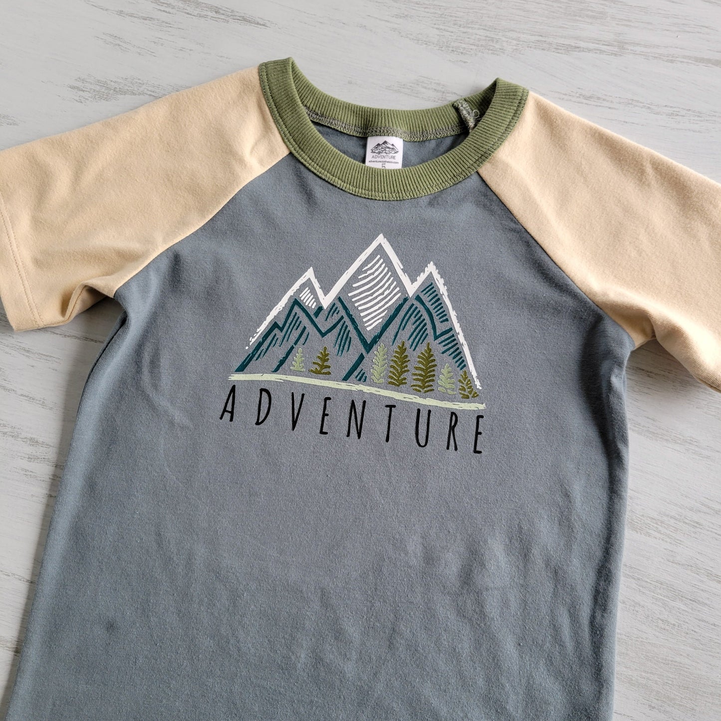 Blue - Kids Animals Tshirt - Organic American made Cotton - Homeland Harvest