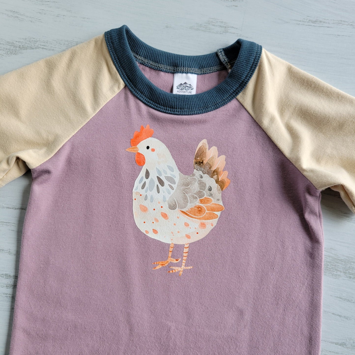 Purple - Kids Animals Tshirt - Organic American made Cotton - Homeland Harvest