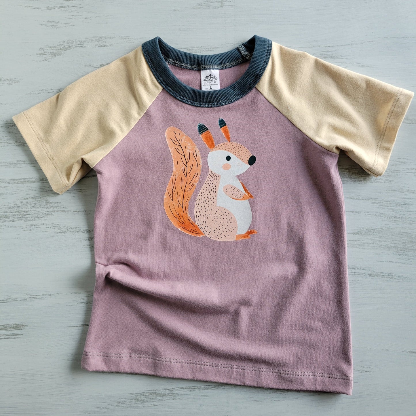 Purple - Kids Animals Tshirt - Organic American made Cotton - Homeland Harvest