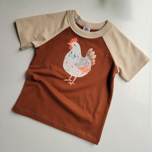 Kids Rust Brown Trucks Tshirt - Organic American made Cotton - Homeland Harvest