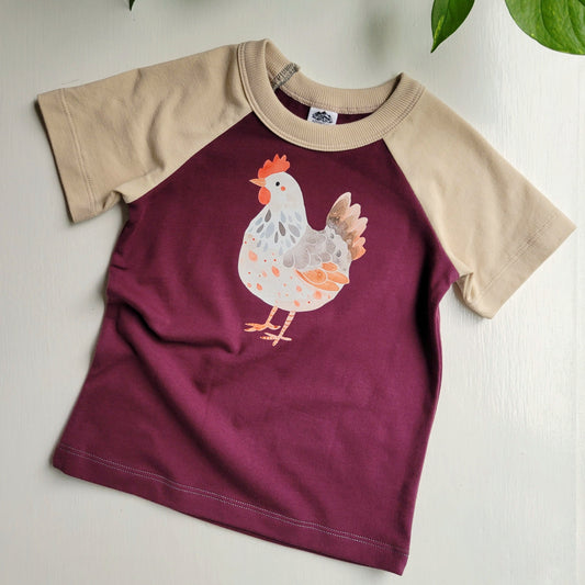 Kids Purple Tshirt - Organic American made Cotton - Homeland Harvest