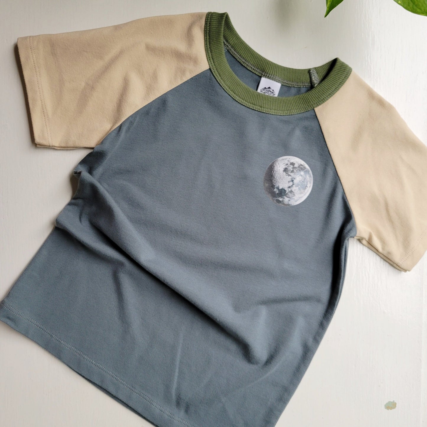Blue - Kids Animals Tshirt - Organic American made Cotton - Homeland Harvest