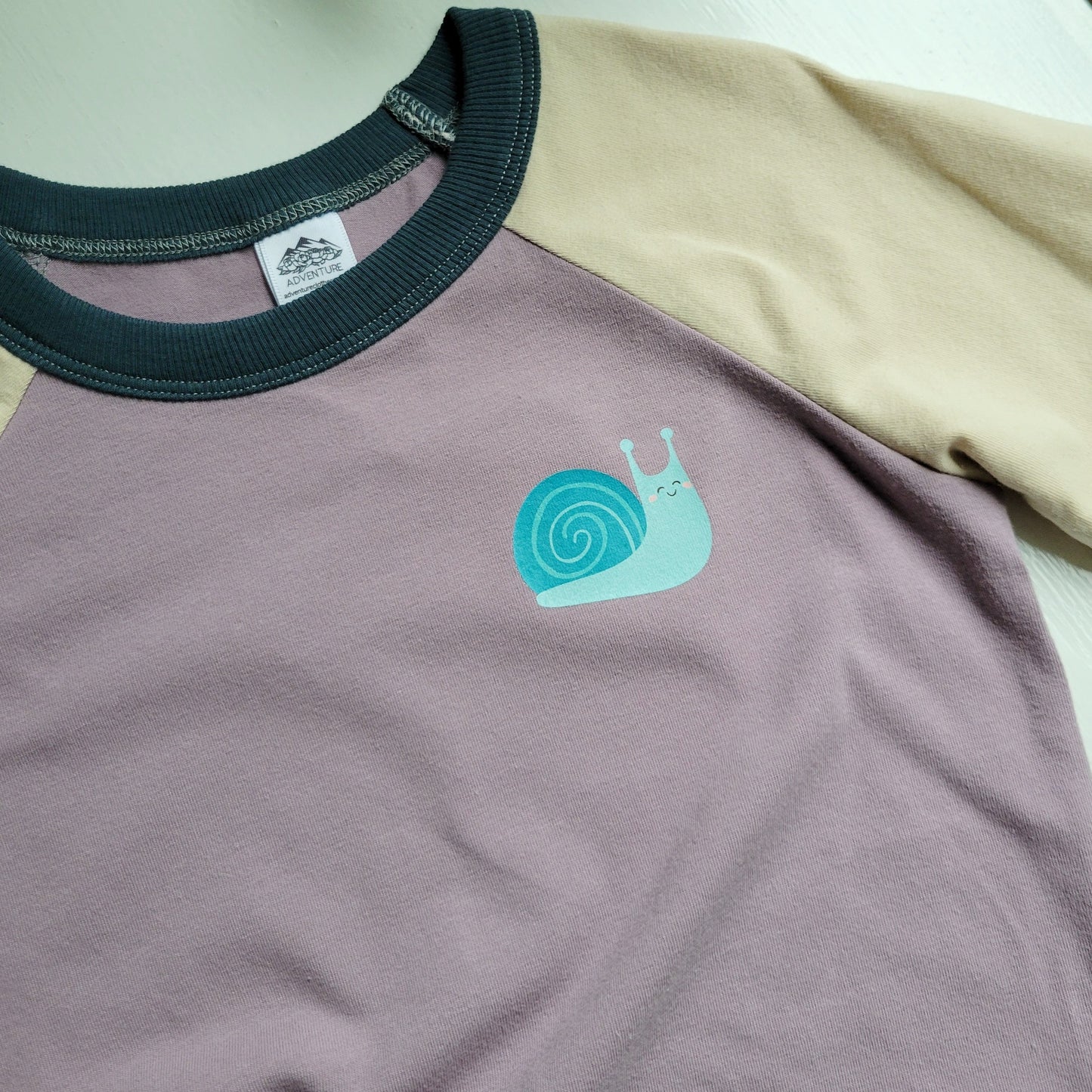 Purple - Kids Animals Tshirt - Organic American made Cotton - Homeland Harvest