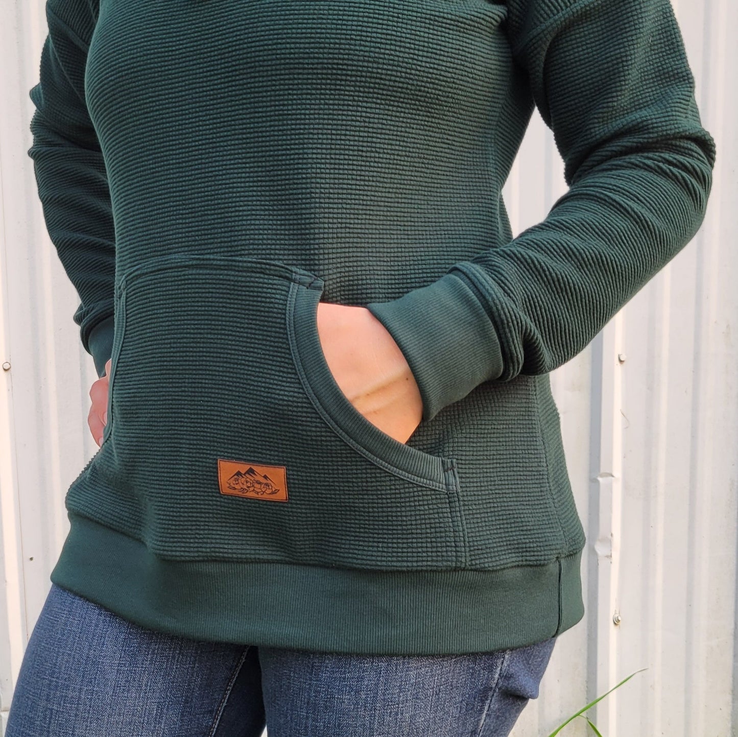 Women's Thermal Hoodie Pine - Homeland Harvest