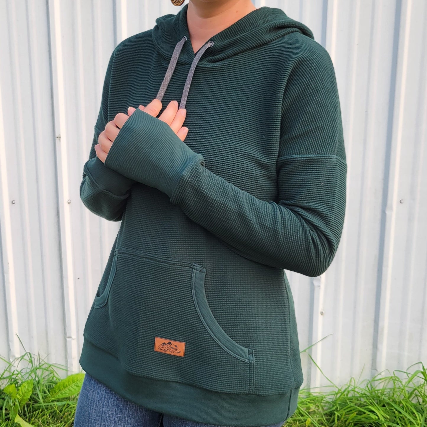 Women's Thermal Hoodie Pine - Homeland Harvest