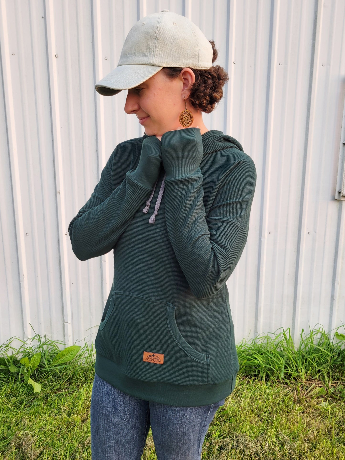 Women's Thermal Hoodie Pine - Homeland Harvest