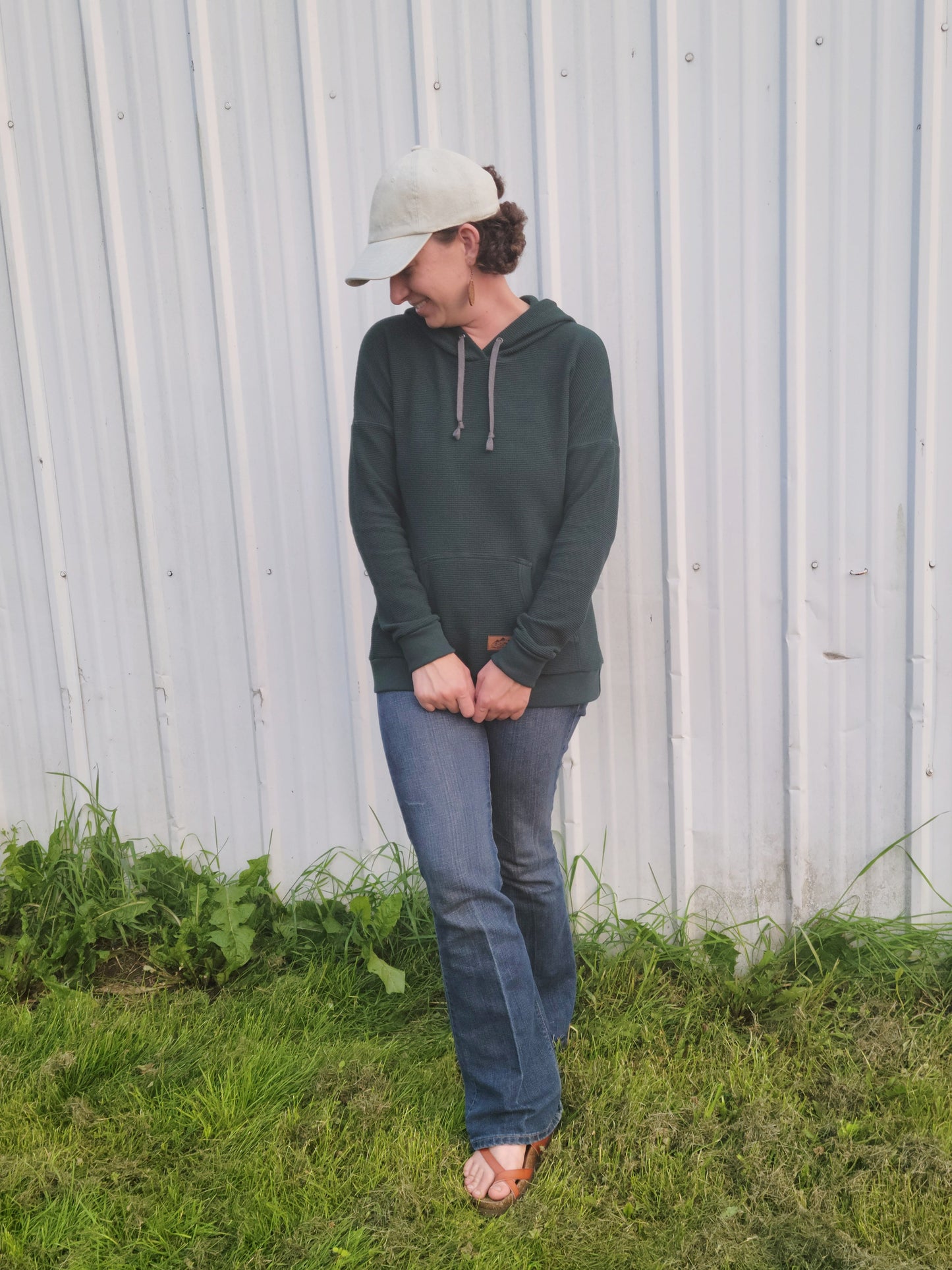 Women's Thermal Hoodie Pine - Homeland Harvest
