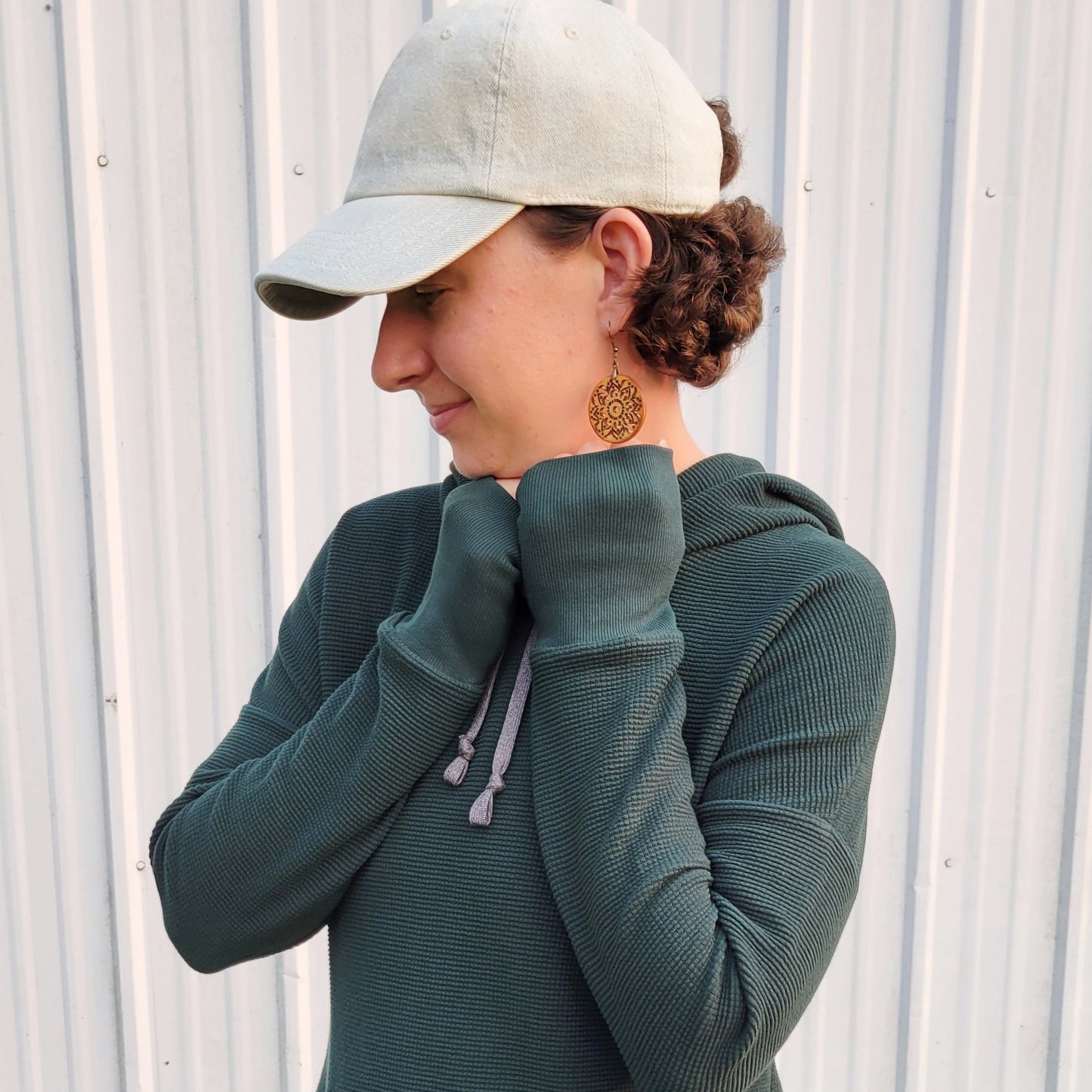 Women's Thermal Hoodie Pine - Homeland Harvest