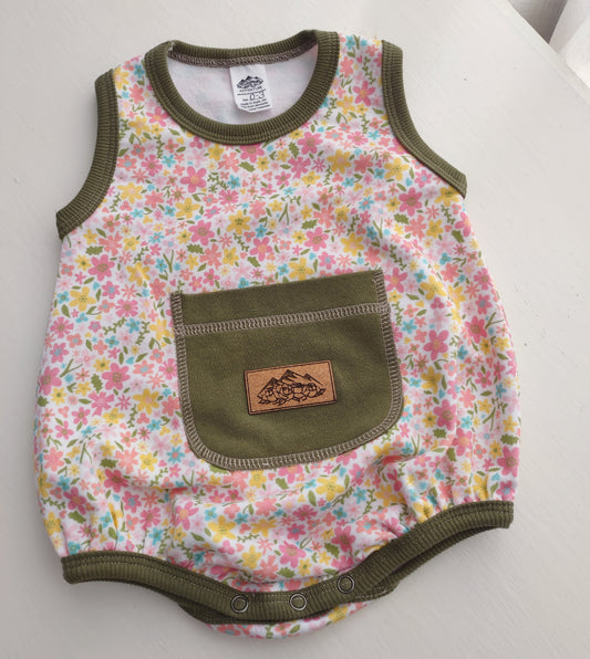 Baby Bubble Romper - Floral - Homeland Harvest