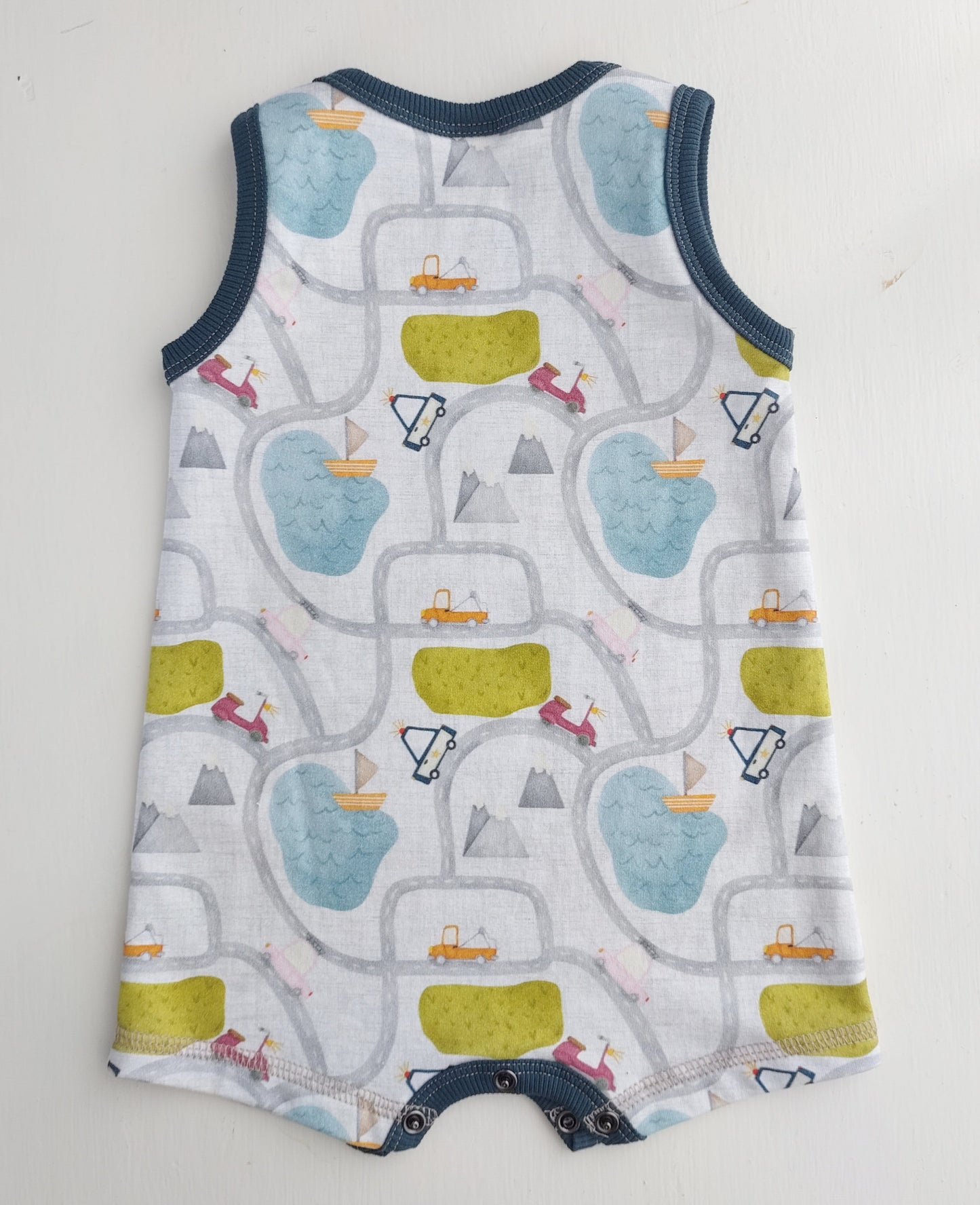 Baby/Toddler Tank Romper - Road Map - Homeland Harvest