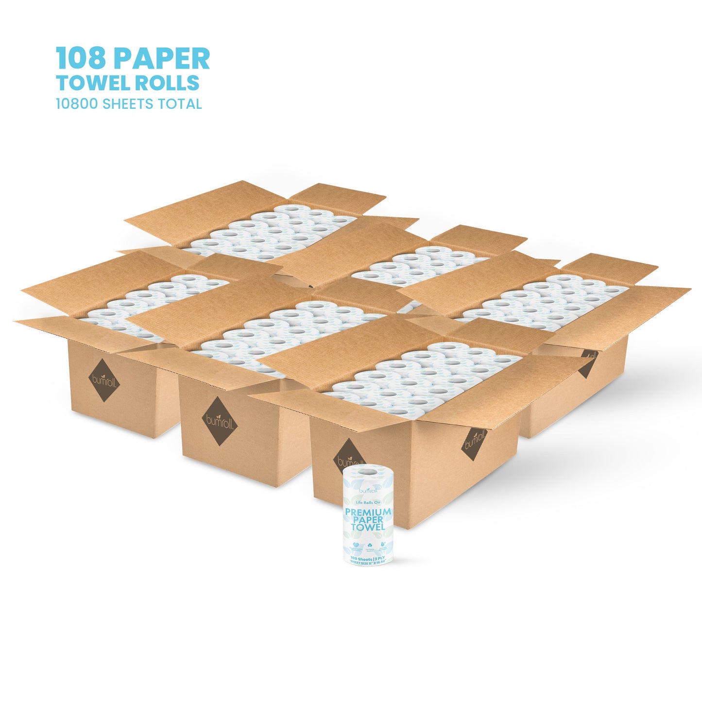 Bumroll, Proudly Made in USA, Premium Toilet Paper & Paper Towels, Plants Trees In The USA - Homeland Harvest