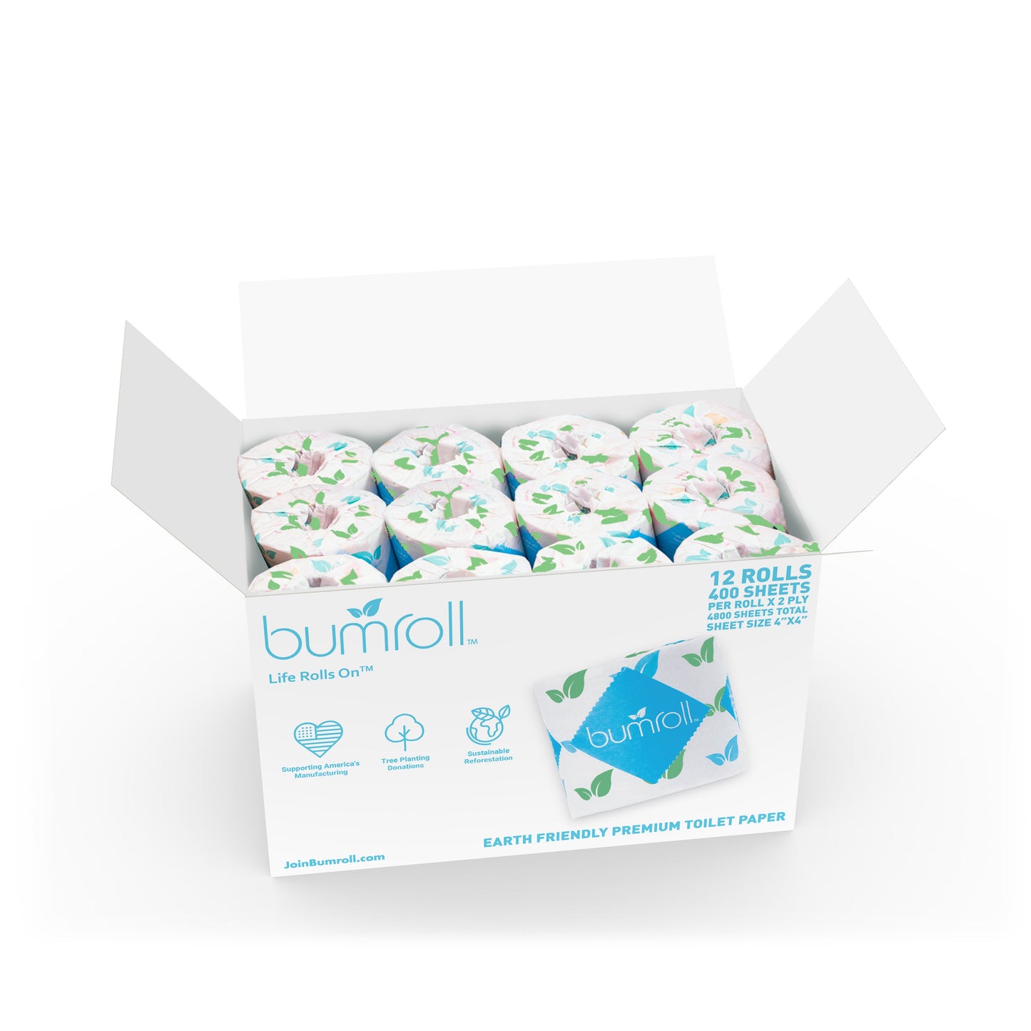 Bumroll, Proudly Made in USA, Premium Toilet Paper & Paper Towels, Plants Trees In The USA - Homeland Harvest