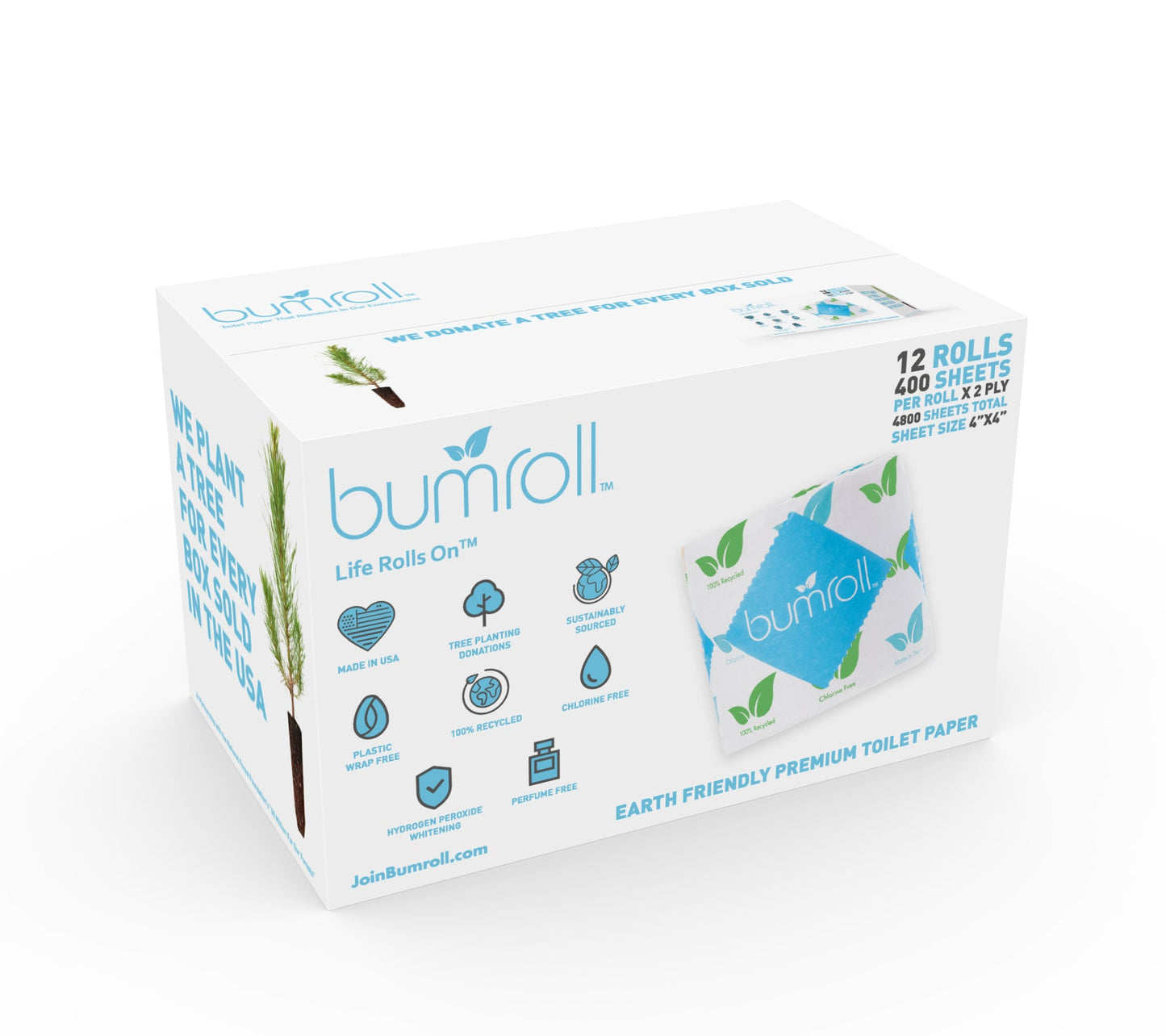 Bumroll, Proudly Made in USA, Premium Toilet Paper & Paper Towels, Plants Trees In The USA - Homeland Harvest