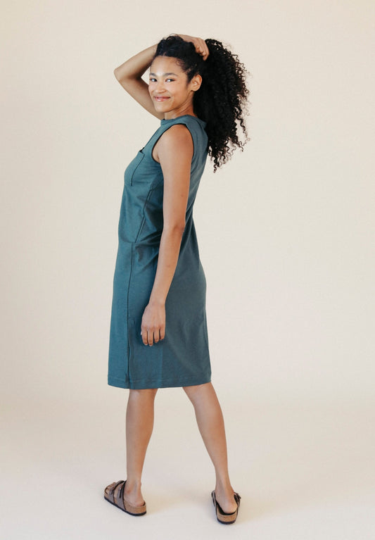 Sophie Tank Jersey Dress - Pine - Homeland Harvest