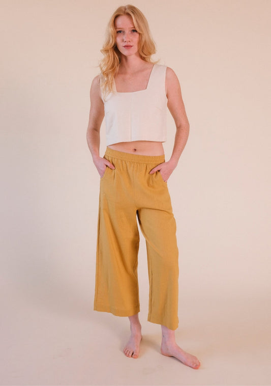 Nin Linen Pant - Golden - Homeland Harvest