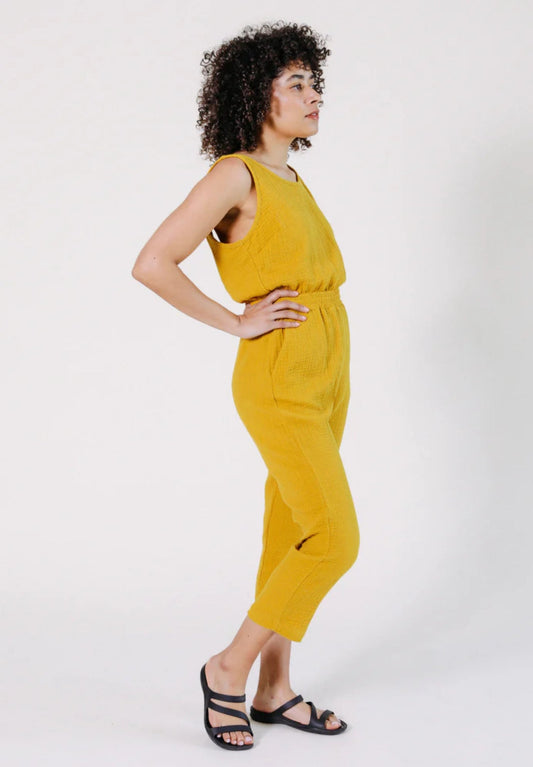 Jameela Organic Cotton Jumpsuit - Golden - Homeland Harvest