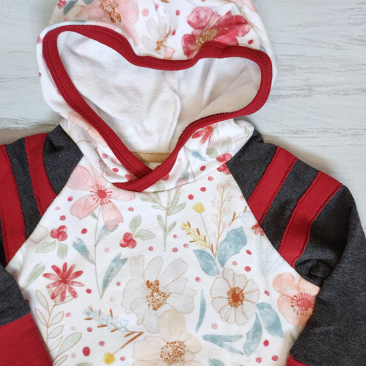 Kids Red Floral Hoodie - Homeland Harvest