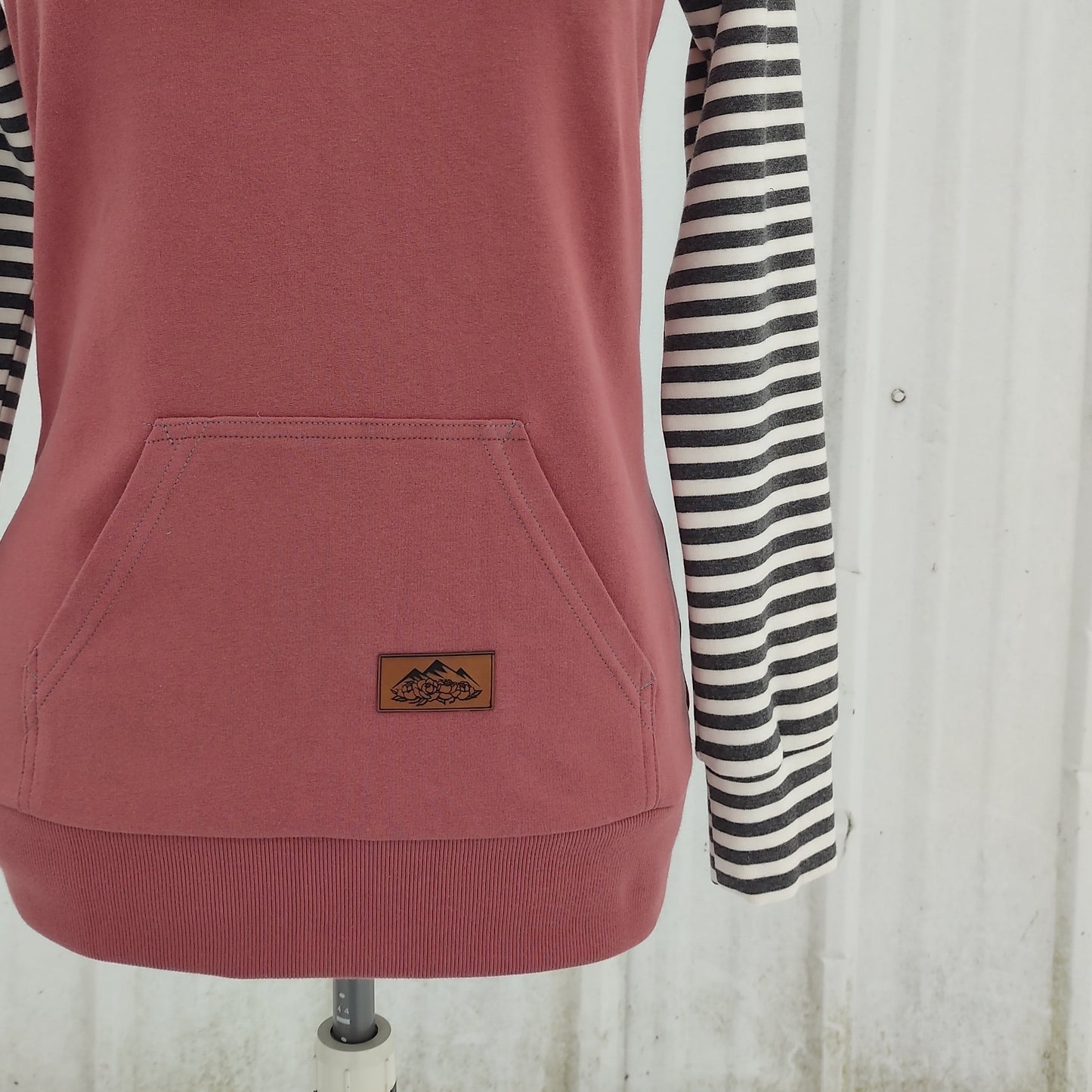 Women's Apple Pink Stripes Hoodie - Homeland Harvest