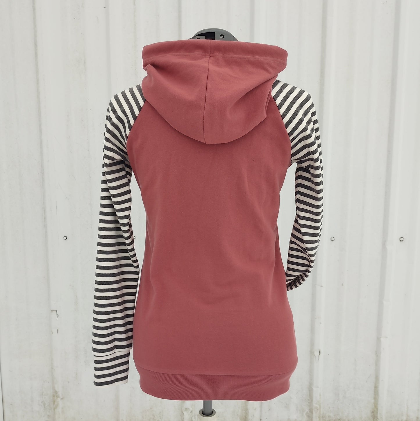 Women's Apple Pink Stripes Hoodie - Homeland Harvest
