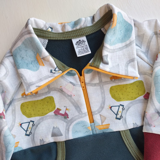 Kids Road Map Half-Zip - Homeland Harvest