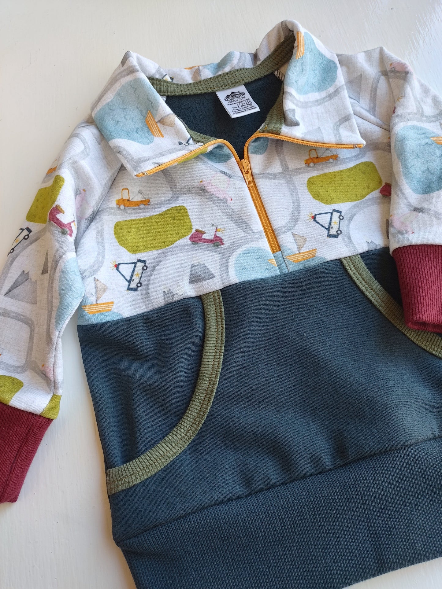Kids Road Map Half-Zip - Homeland Harvest