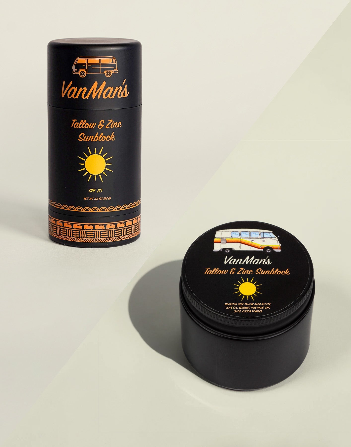 VanMan’s Tallow & Zinc SunBlock - 2 oz - Homeland Harvest