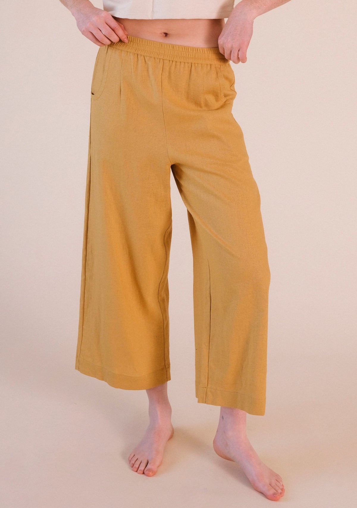 Nin Linen Pant - Golden - Homeland Harvest