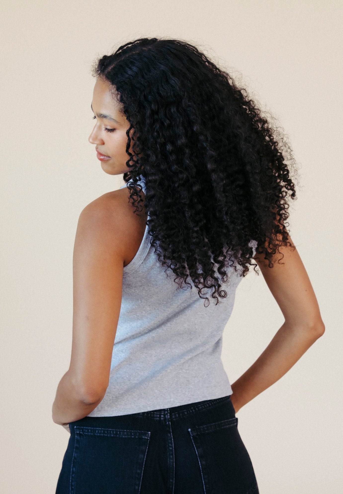Charlie Ribbed Organic Cotton Tank - Heather Gray - Homeland Harvest