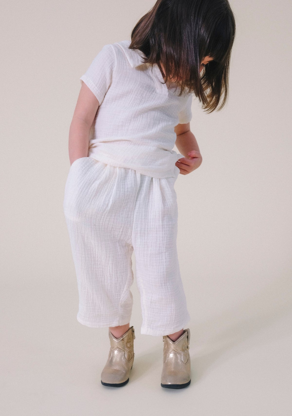 Nico Toddler Top - Ivory - Homeland Harvest