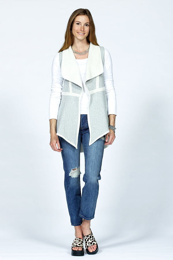 cotton herringbone vest - Homeland Harvest