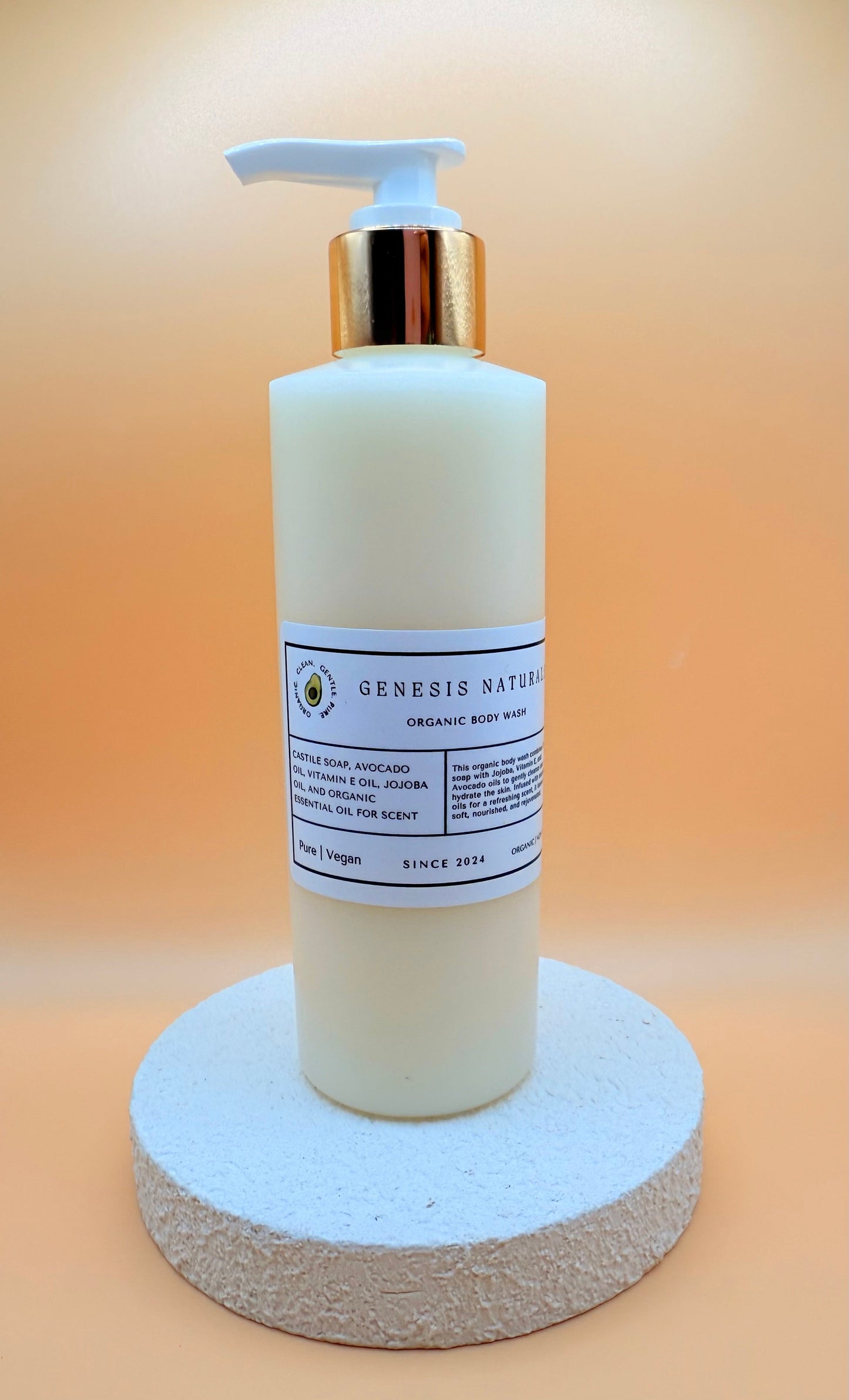 8 oz Organic Moisturizing Body and Hand Soap | Calming Chamomile Scent - Homeland Harvest