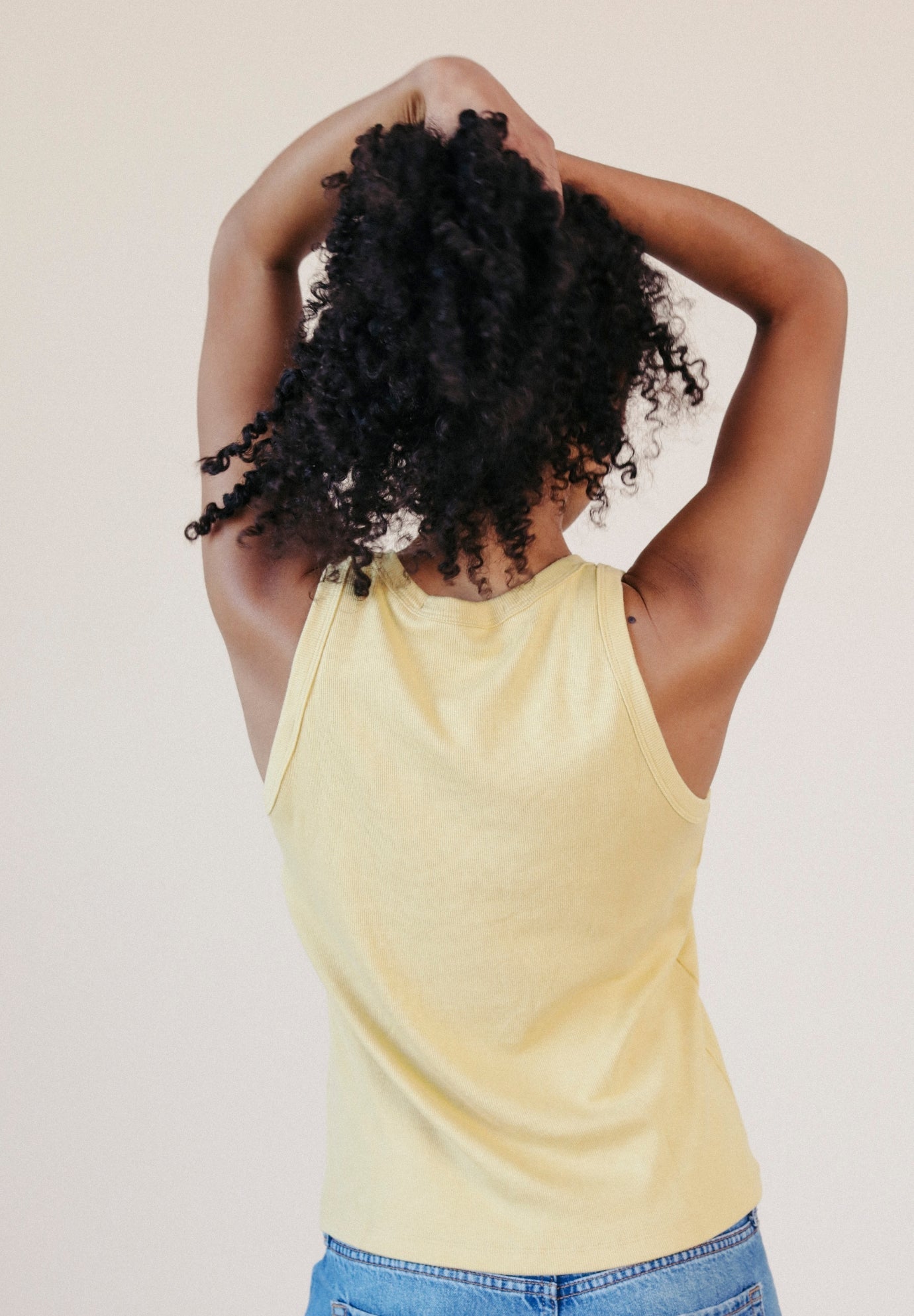 Charlie Ribbed Tank - Sunbeam Yellow - Homeland Harvest