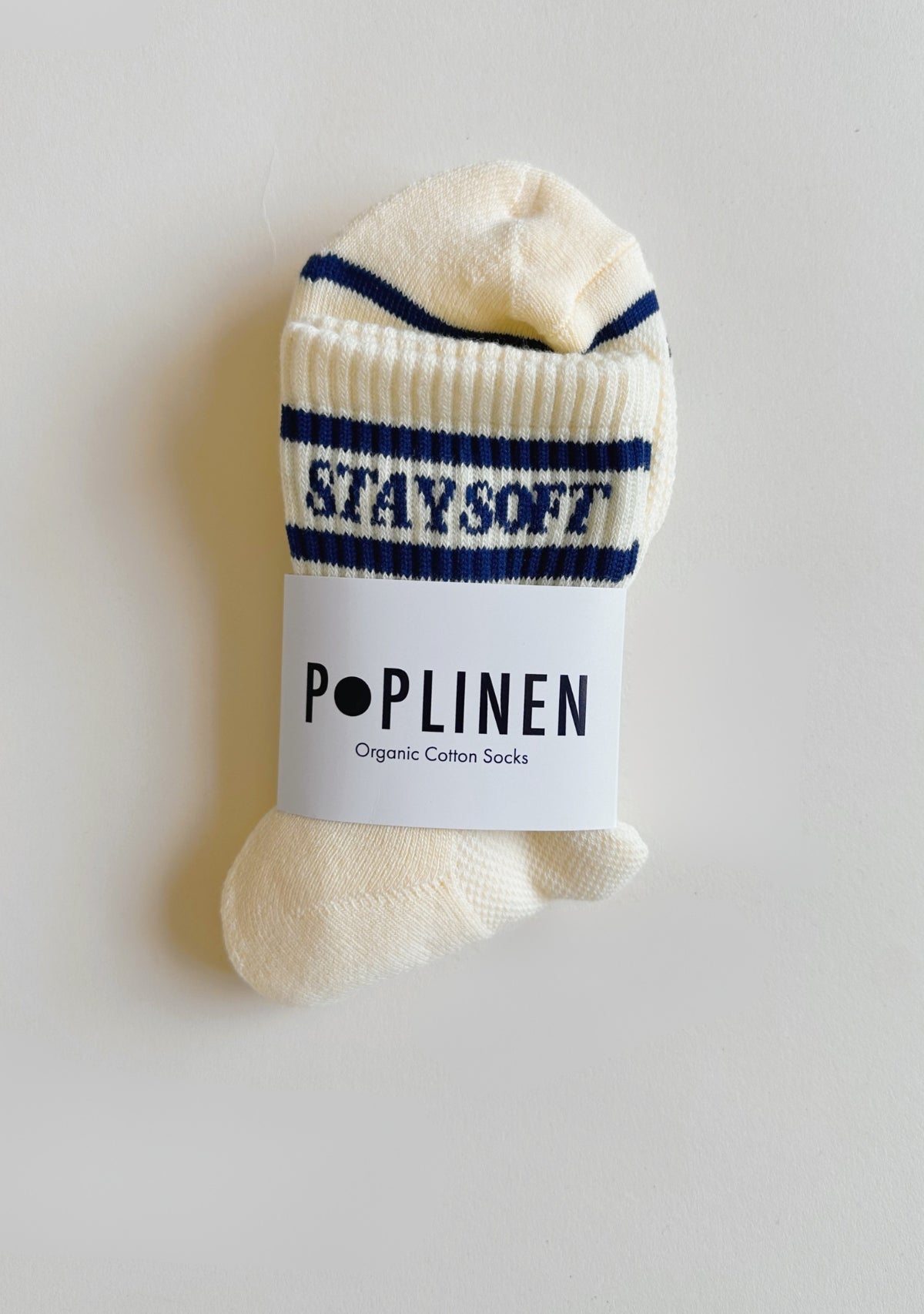 Stay Soft Stripe Socks - Navy + Cream - Homeland Harvest