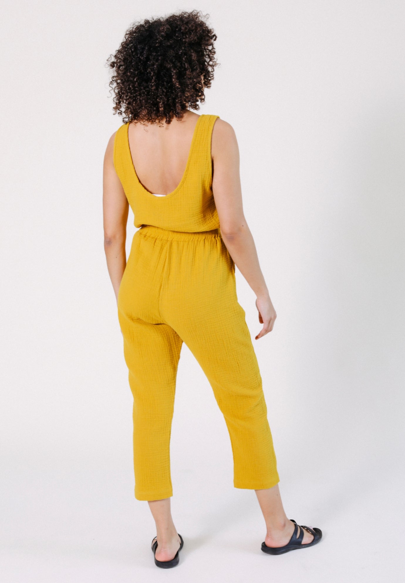 Jameela Organic Cotton Jumpsuit - Golden - Homeland Harvest