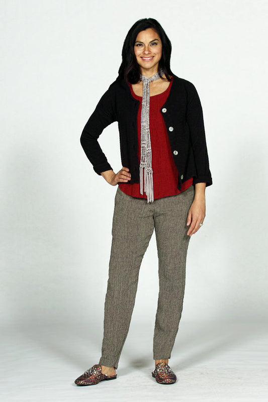 button front organic gauze cardigan - Homeland Harvest