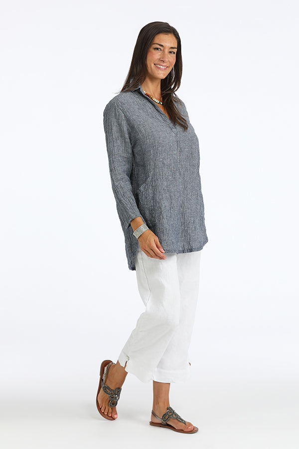 linen big shirt - Homeland Harvest