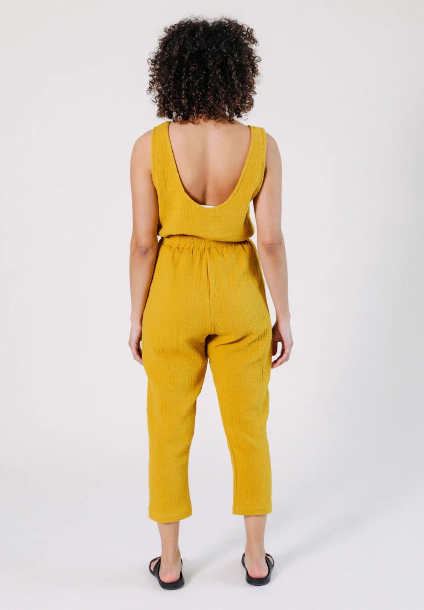 Jameela Organic Cotton Jumpsuit - Golden - Homeland Harvest