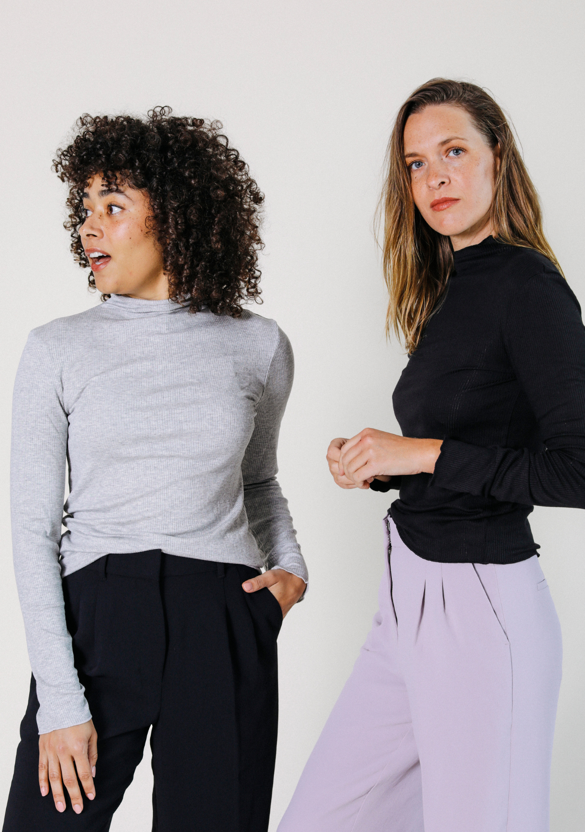 Norma Modal Ribbed Turtleneck - Black - Homeland Harvest