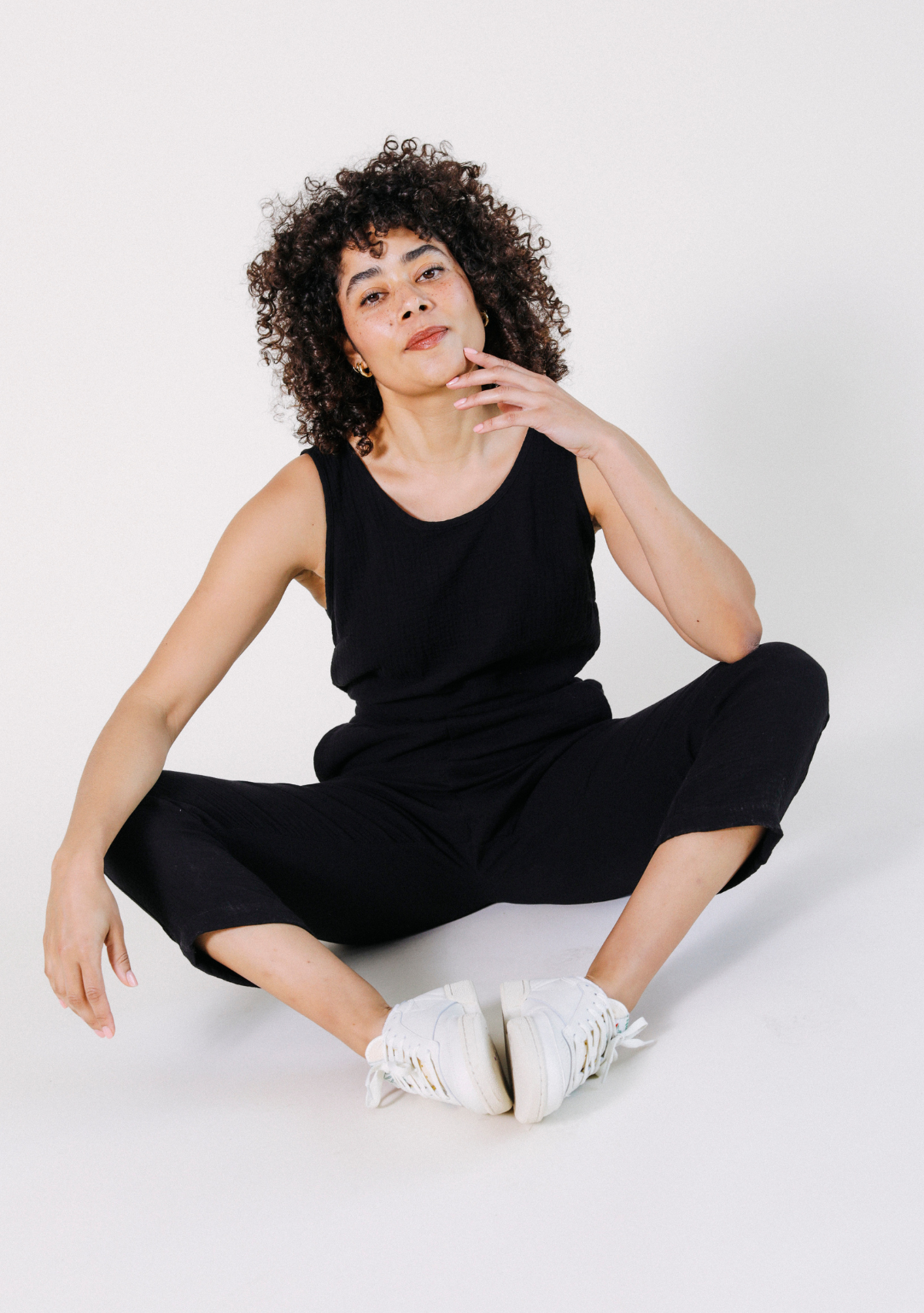 Jameela Organic Cotton Jumpsuit - Black - Homeland Harvest