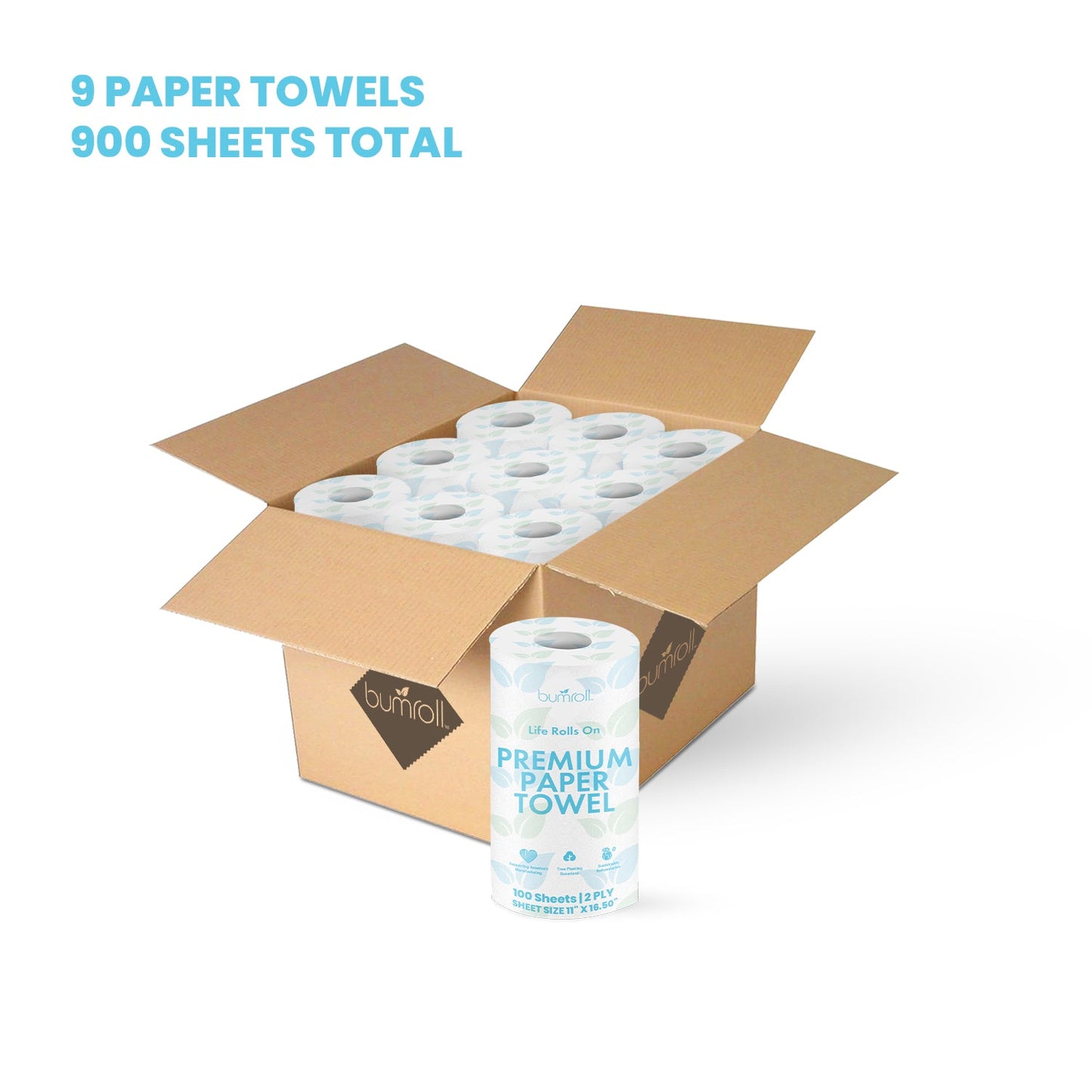 Bumroll, Proudly Made in USA, Premium Toilet Paper & Paper Towels, Plants Trees In The USA