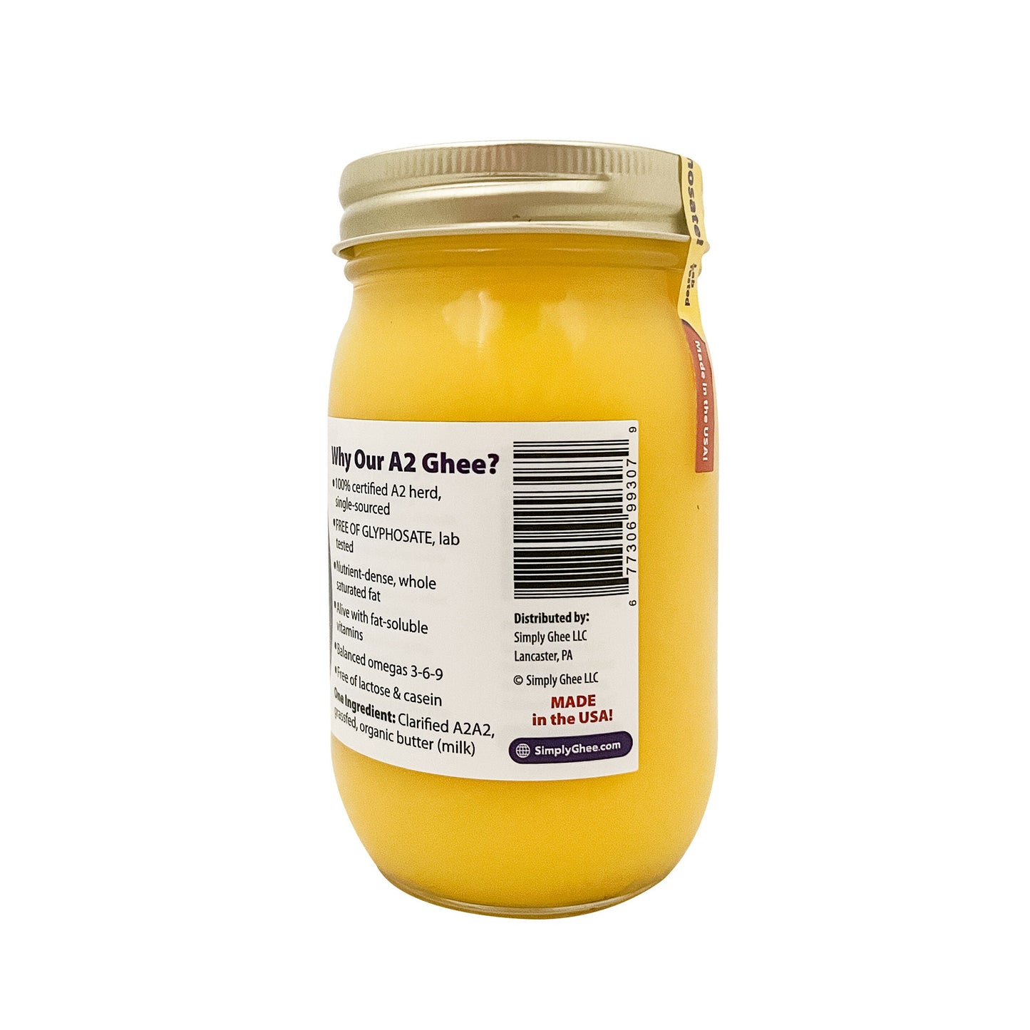 A2 Grassfed Non-GMO Ghee 16oz - Case of 12 - Homeland Harvest