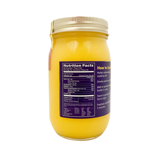A2 Grassfed Non-GMO Ghee 16oz - Homeland Harvest