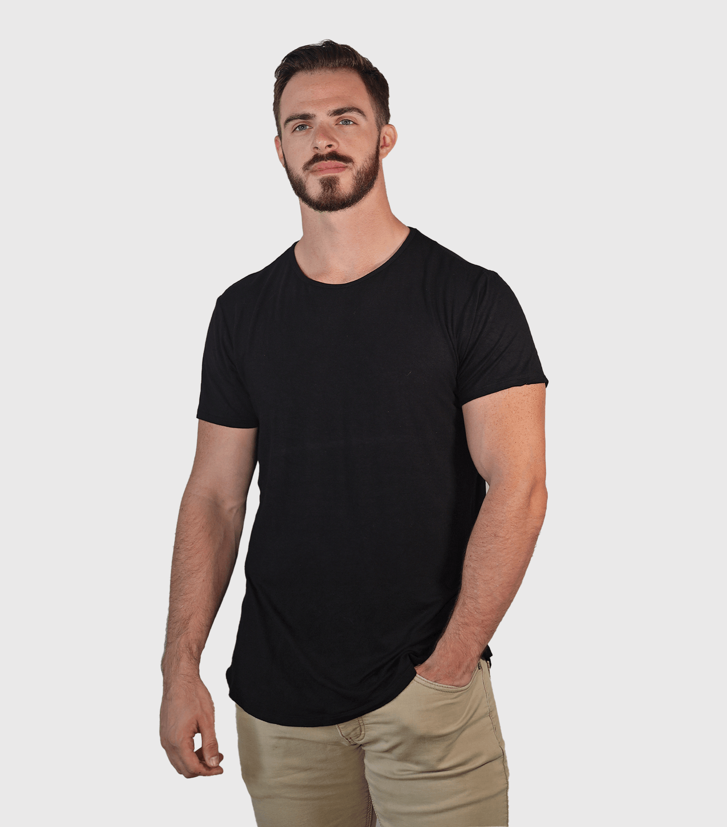 Bamboo Swift Curve-Hem T-Shirt - Sandstone - Homeland Harvest
