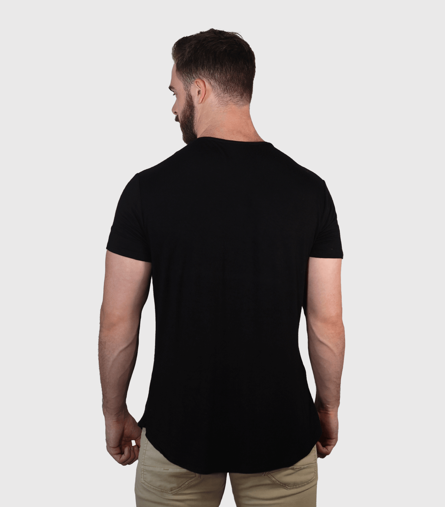 Bamboo Swift Curve-Hem Tee - Black - Homeland Harvest