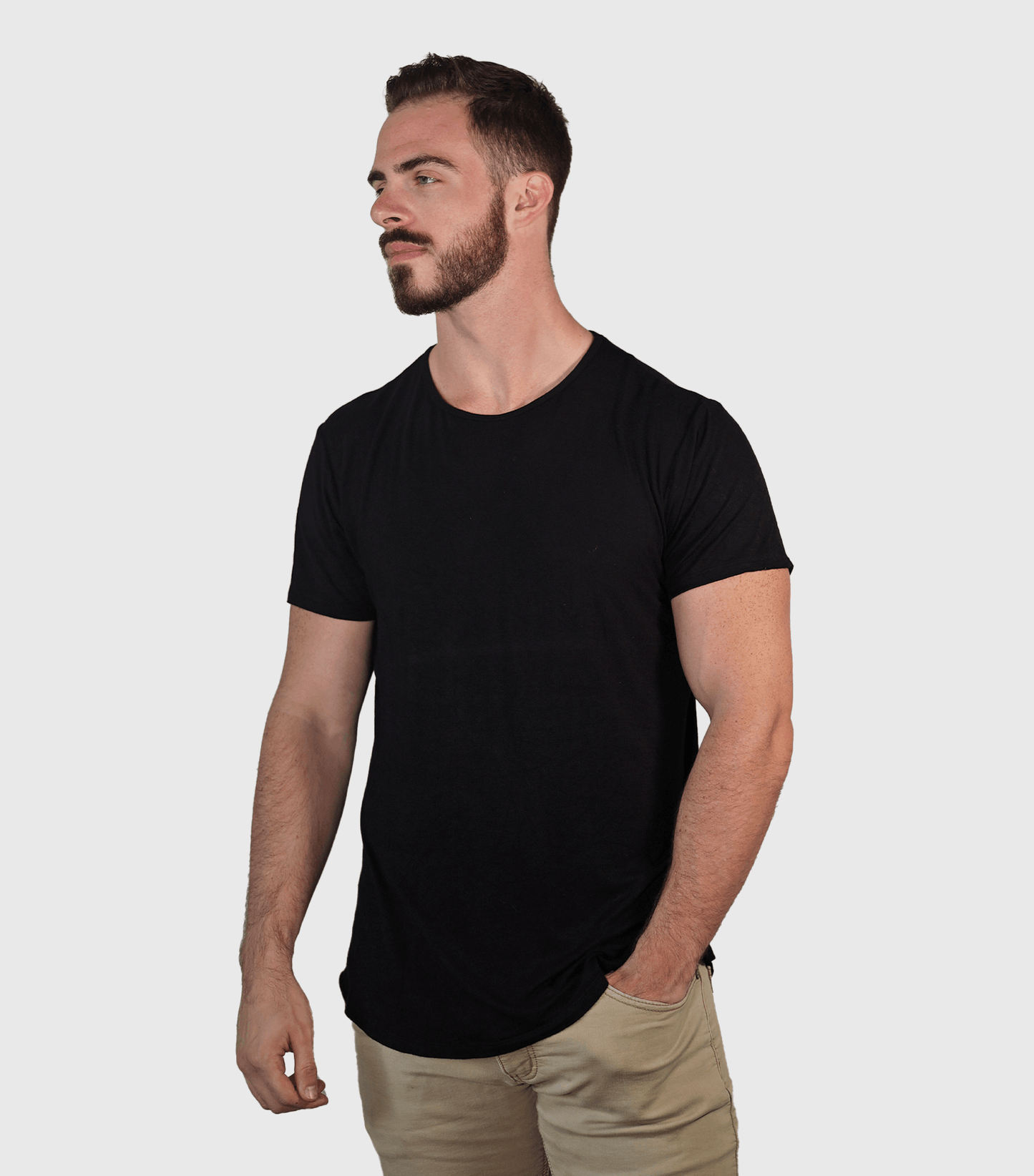 Bamboo Swift Curve-Hem T-Shirt - Sandstone - Homeland Harvest
