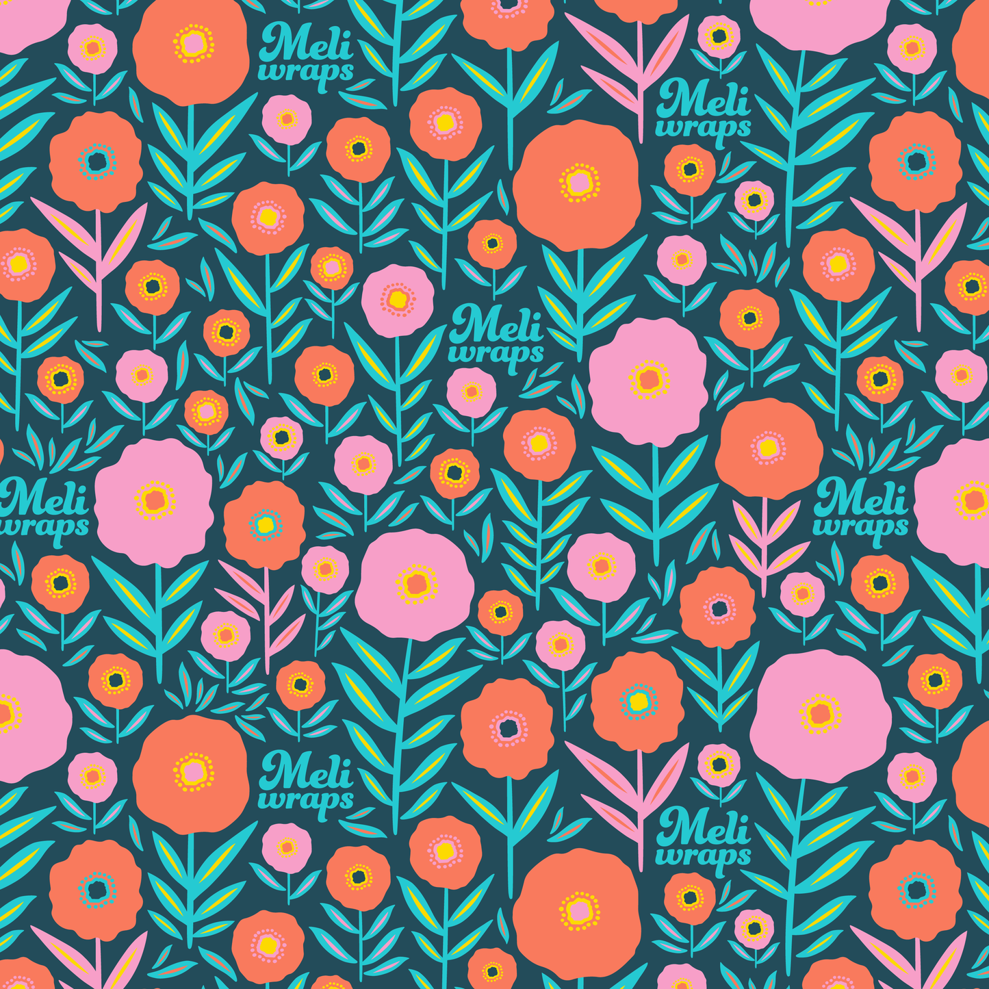Beeswax Food Wrap - Fall Bloom Print - Homeland Harvest
