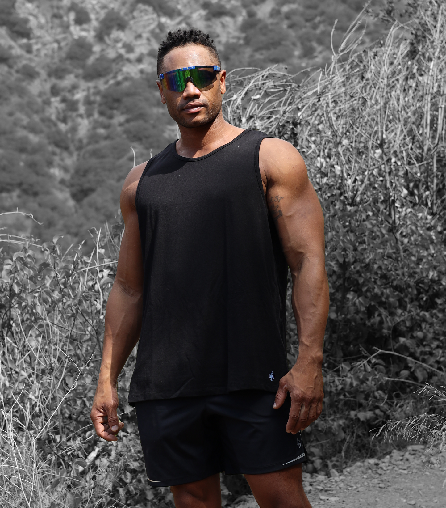 Eucalyptus Performance Tank - Black - Homeland Harvest